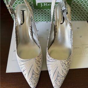 J. Renee brocade shoe 8M sling back